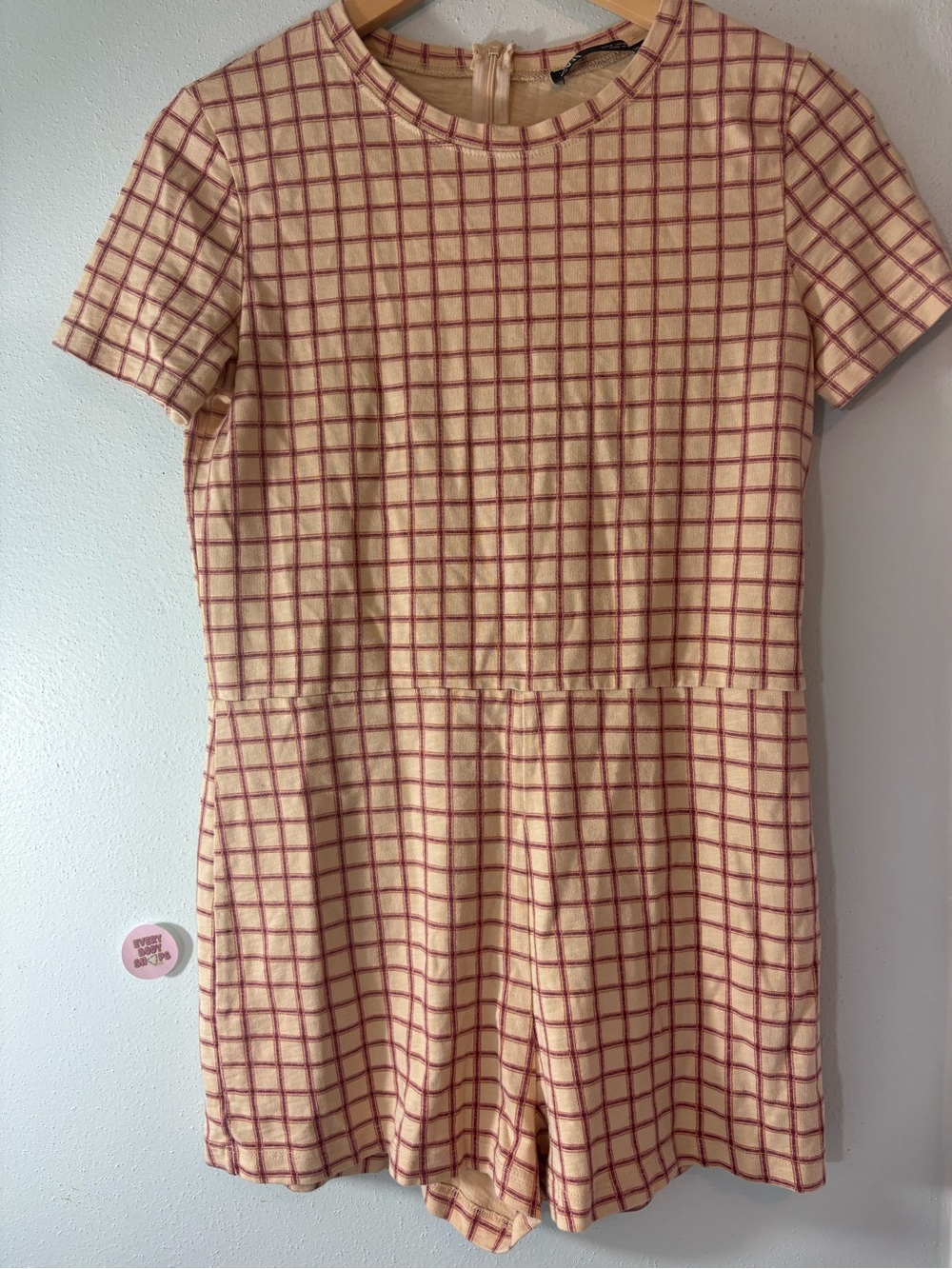 ZARA SMALL ✨ gingham short sleeve romper great condition